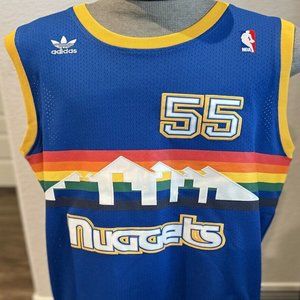Adidas Dikembe Mutombo Denver Nuggets Blue -Size XXL Length +2